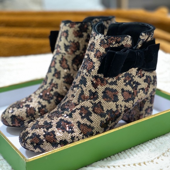 kate spade Shoes - Kate Spade Sequin Leopard Boots